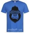 Мужская футболка Gorilla in glasses Ярко-синий фото