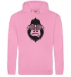 Мужская толстовка (худи) Gorilla in glasses Розовый фото