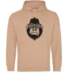Мужская толстовка (худи) Gorilla in glasses Песочный Мужская толстовка (худи) Gorilla in glasses Песочный фото