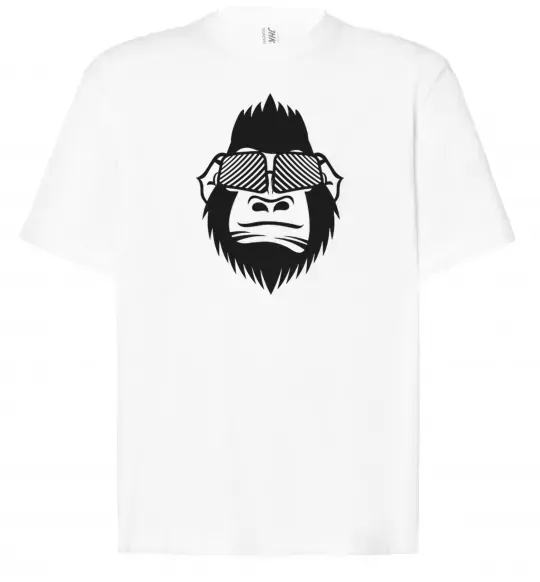 Футболка Оверсайз Gorilla in glasses Білий фото