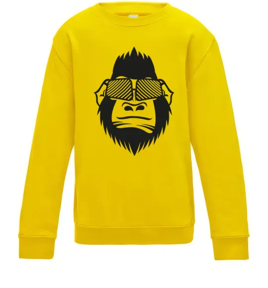 Дитячий світшот Gorilla in glasses Сонячно жовтий фото