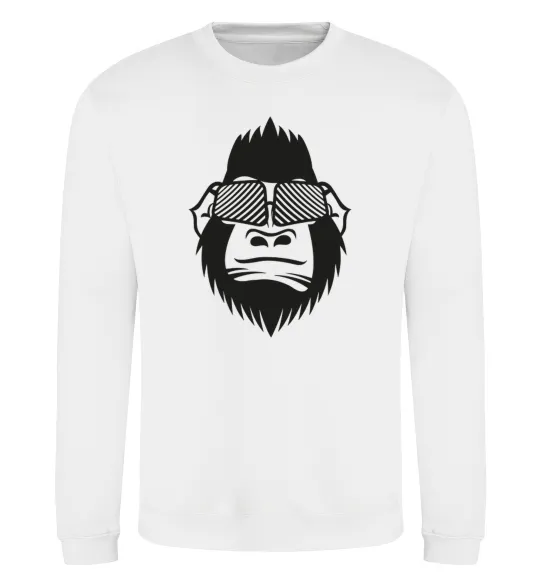Свитшот Gorilla in glasses Белый фото