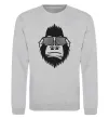 Свитшот Gorilla in glasses Серый меланж фото