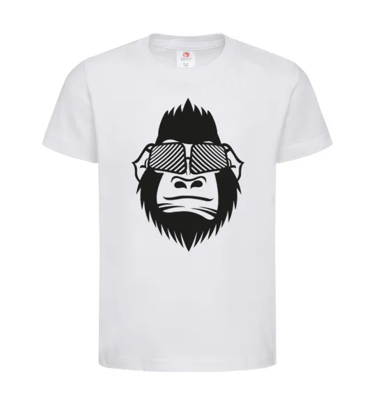 Дитяча футболка Gorilla in glasses Білий фото