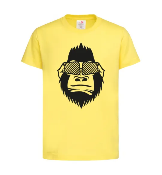 Дитяча футболка Gorilla in glasses Лимонний фото