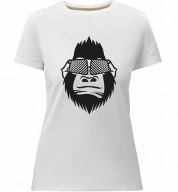 Жіноча преміум футболка Gorilla in glasses