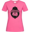 Жіноча футболка Gorilla in glasses Яскраво-рожевий фото