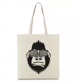 Эко-сумка Gorilla sunglasses Бежевый фото