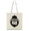 Эко-сумка Gorilla in glasses Бежевый фото