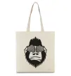 Эко-сумка Gorilla in glasses Бежевый фото