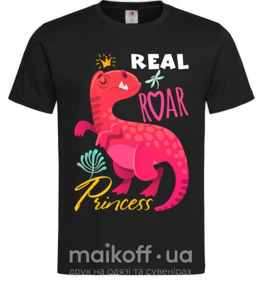 Чоловіча футболка Real roar princess Чорний фото