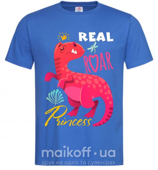 Мужская футболка Real roar princess Ярко-синий фото