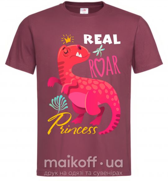Чоловіча футболка Real roar princess Бордовий фото