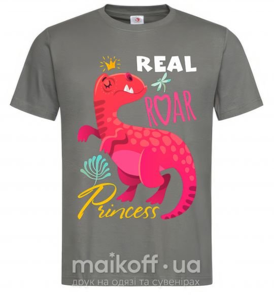 Мужская футболка Real roar princess Графит фото