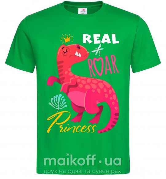 Мужская футболка Real roar princess Зеленый фото