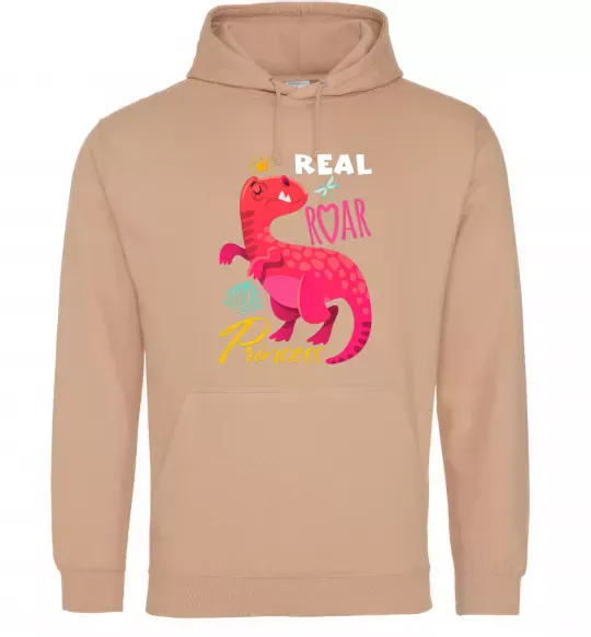 Чоловіча толстовка (худі) Real roar princess Пісочний фото