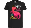Детская футболка Real roar princess Черный фото