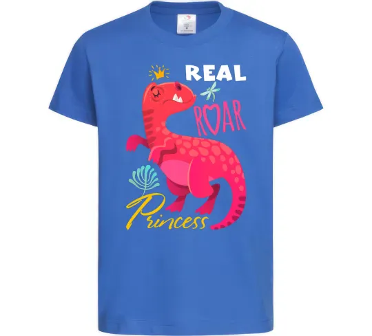 Детская футболка Real roar princess Ярко-синий фото