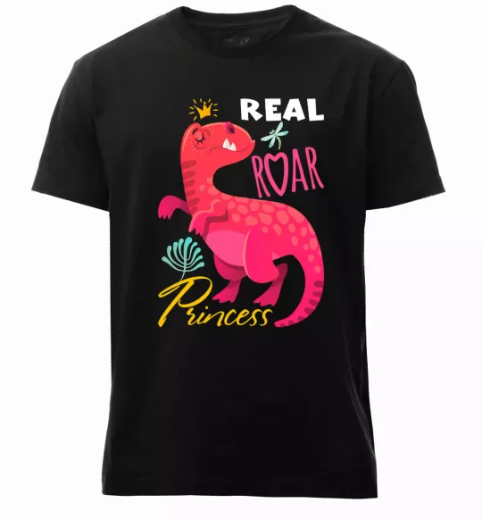 Чоловіча преміум футболка Real roar princess Чорний фото