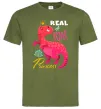 Мужская футболка Real roar princess Оливковый Мужская футболка Real roar princess Оливковый фото