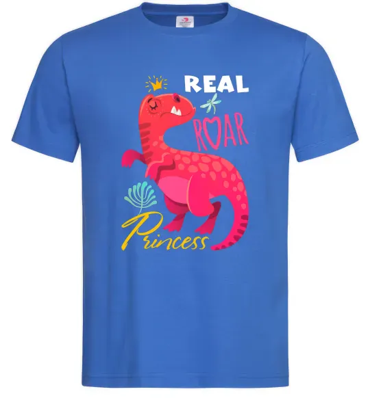 Мужская футболка Real roar princess Ярко-синий фото