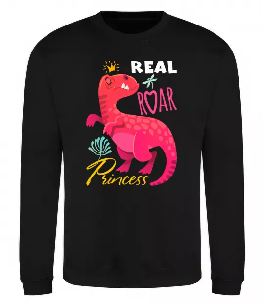 Свитшот Real roar princess Черный фото