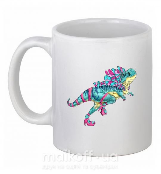 Чашка керамическая T-Rex cabaret Белый фото