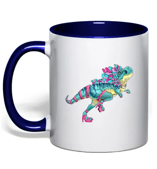 Чашка с цветной ручкой T-Rex cabaret Глубокий темно-синий фото