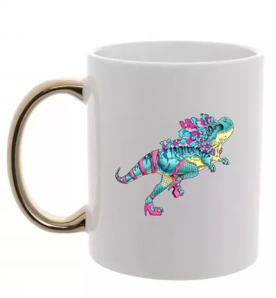 Чашка с цветной ручкой T-Rex cabaret Золото фото