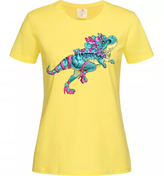 Женская футболка T-Rex cabaret Лимонный фото
