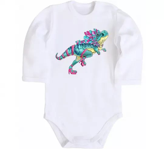 Детский боди T-Rex cabaret Белый фото