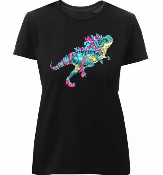 Женская премиум футболка T-Rex cabaret Черный фото