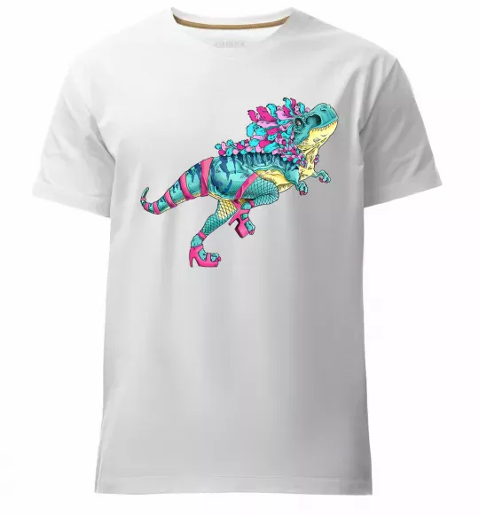 Мужская премиум футболка T-Rex cabaret Белый фото