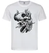 Мужская футболка T-Rex skull in flowers Белый Мужская футболка T-Rex skull in flowers Белый фото