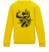 Детский Свитшот T-Rex skull in flowers Солнечно желтый Детский Свитшот T-Rex skull in flowers Солнечно желтый фото