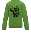 Детский Свитшот T-Rex skull in flowers Лаймовый Детский Свитшот T-Rex skull in flowers Лаймовый фото