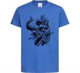 Дитяча футболка T-Rex skull in flowers