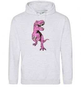 Женская толстовка (худи) Динозавр з чашкою кави