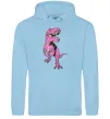 Жіноча толстовка (худі) Динозавр з чашкою кави Блакитний фото