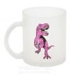 Чашка стеклянная Динозавр с чашкой кофе Фроузен фото