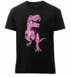 Чоловіча преміум футболка Динозавр з чашкою кави Чорний фото