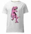 Чоловіча преміум футболка Динозавр з чашкою кави Білий фото