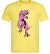 Мужская футболка Динозавр з чашкою кави Лимонный фото