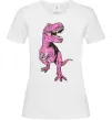 Жіноча футболка Динозавр з чашкою кави Білий фото