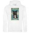 Мужская толстовка (худи) Cat I do what I want Белый фото