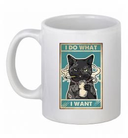 Чашка керамическая Cat I do what I want