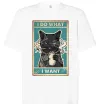 Футболка Оверсайз Cat I do what I want Белый фото