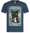 Чоловіча футболка Cat I do what I want Темно-синій Чоловіча футболка Cat I do what I want Темно-синій фото