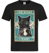 Чоловіча футболка Cat I do what I want Чорний Чоловіча футболка Cat I do what I want Чорний фото