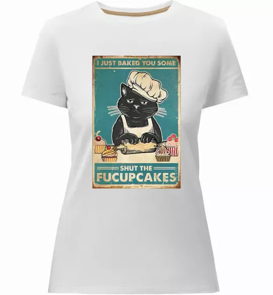 Женская премиум футболка I just baked you some Белый фото